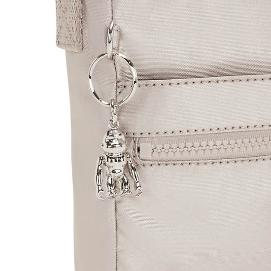 Kipling New Angie Metallic Crossbody Taske Beige | DK 1199XY